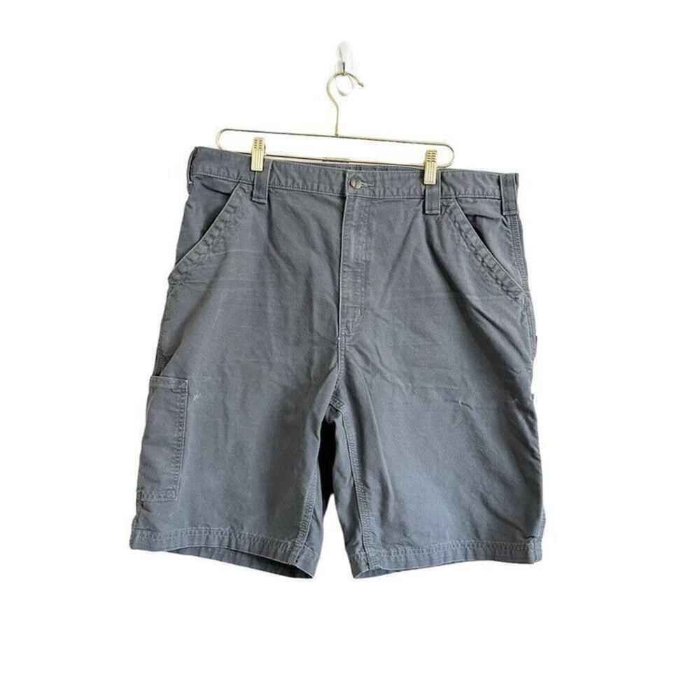 Carhartt Cargo Utility Shorts Men's 38 Gray Loosefit Canvas
